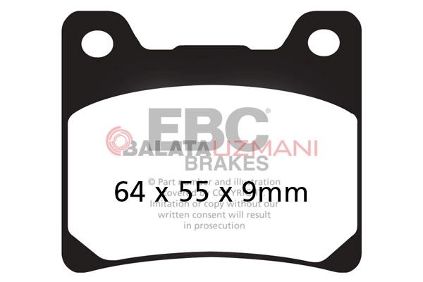 Yamaha YZF 600 R Thundercat (1996-2003) Organik Arka Fren Balatasi EBC FA088