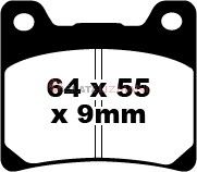 Yamaha YZF 600 R Thundercat (1996-2003) Sinter Arka Fren Balatasi EBC FA088HH