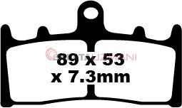 Suzuki GSF 1200 S SK1/SK2/SK3/SK4/SK5 (Faired Bandit - 6 Piston Kaliper) (2001-2005) Sinter Ön Fren Balatasi EBC FA188HH*
