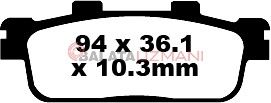 SYM HD Evo 200 (Carb & EFI Models/4T/Tek Far) (2003-2013) Sinter Arka Fren Balatasi EBC SFA427HH