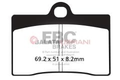Ducati 600 Monster Dark (1998-1999) Organik Ön Fren Balatasi EBC FA095