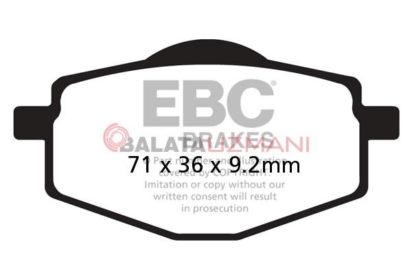 Yamaha YBR 125 ED (3D91) (2005-2006) Organik Ön Fren Balatasi EBC FA101
