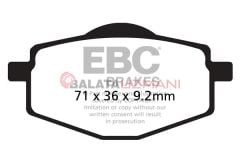 Yamaha YBR 125 ED (3D91) (2005-2006) Organik Ön Fren Balatasi EBC FA101