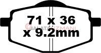 Yamaha DT 125 R/RE (1988-2007) Sinter Arka Fren Balatasi EBC FA101R