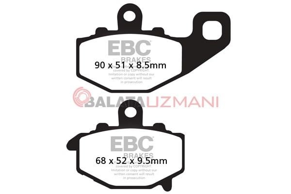Kawasaki Z 1000  (ABS/310mm Contour Disk) (2014-2018) Organik Arka Fren Balatasi EBC FA192