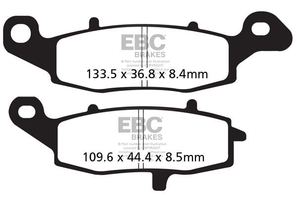 Suzuki DL 650 XK7/XK8/XK9/XA0 V-Strom X (2007-2011) Ön Sol Organik Kevlar Fren Balatasi EBC FA229
