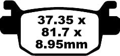 Honda SH 300i 7/8/9/A/B (ABSsiz) (2007-2012) Arka Organik Kevlar Fren Balatasi EBC SFA415