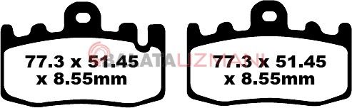 BMW K1200 GT (K44) Sabit Bobin (2006-2008) Sinter Sag Ön Fren Balatasi EBC FA441HH