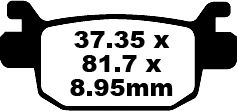 Honda SH 300i 7/8/9/A/B (ABSsiz) (2007-2012) Arka Sinter Fren Balatasi EBC SFA415HH
