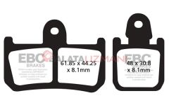 Yamaha YZF-R1 (6 piston Radyal Kaliper) (2007-2008) Organik Ön Fren Balatasi EBC FA442/4*