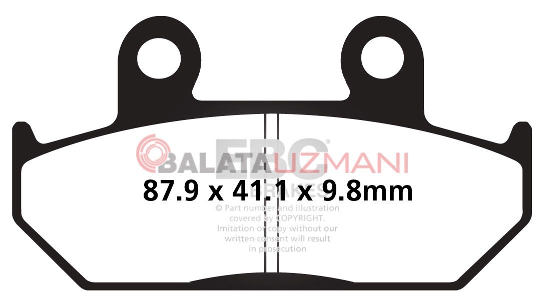 Honda GL 1500 L/SEM/SEN/SEP/SER/SES/SEV/SEW/SEX/SEY Goldwing (1990-2000) Yari Sinter Ön Fren Balatasi EBC FA124/2V*