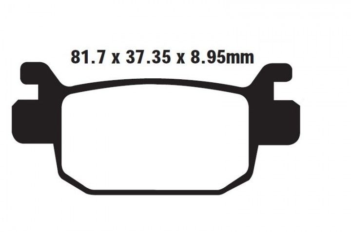 Honda SH 300i 7/8/9/A/B (ABSsiz) (2007-2012) Arka Scooter Karbon Fren Balatasi EBC SFAC415