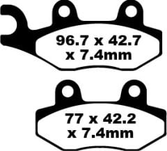Suzuki DR 350 SET/SEV/SEW/SEX (Electric Start/UK/Europe) (1996-1999) Ön Sinter Fren Balatasi EBC FA135R
