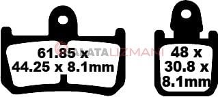 Yamaha YZF-R1 (6 piston Radyal Kaliper) (2007-2008) Sinter Ön Fren Balatasi EBC FA442/4HH*
