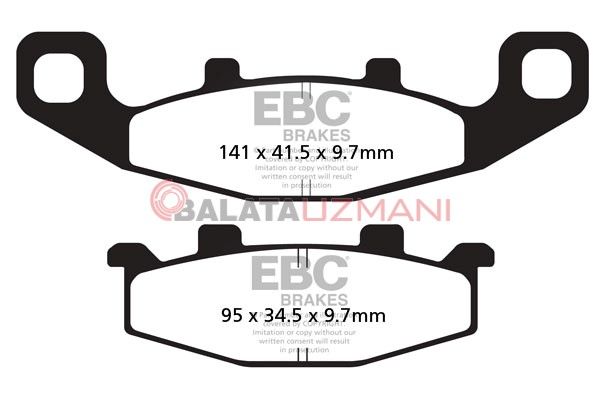 Kawasaki KLE 500 B1P/B6F/B7F (2005-2007) Organik Ön Fren Balatasi EBC FA129