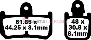 Yamaha MT-01 (6 piston Radyal Kaliper) (2007-2009) Sinter Ön Fren Balatasi EBC FA442/4HH*