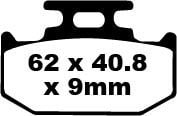 Suzuki DR 350 SET/SEV/SEW/SEX (Electric Start/UK/Europe) (1996-1999) Arka Organik Kevlar Fren Balatasi EBC FA152TT
