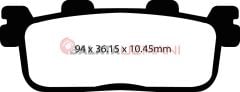 Yamaha YP 400 X-Max Momo Design ABS (2015) Sinter Arka Fren Balatasi EBC SFA607HH