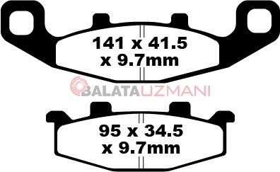 Kawasaki KLE 500 B1P/B6F/B7F (2005-2007) Sinter Ön Fren Balatasi EBC FA129HH