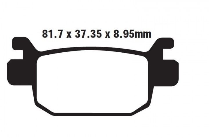 Honda SH 300i AR8/AR9/ARA (ABSli) (2008-2010) Arka Scooter Karbon Fren Balatasi EBC SFAC415