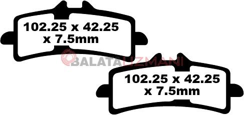 Ducati 1200 S Multistrada D air DVT (2015-2017) Sinter Ön Fren Balatasi EBC FA447HH*