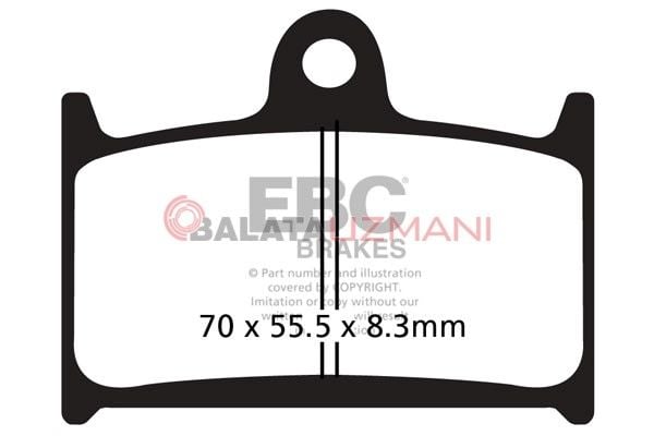 Triumph Speed Triple (EFI 955cc - 6 Bolt Front Disc) (1999-2004) Organik Ön Fren Balatasi EBC FA236*