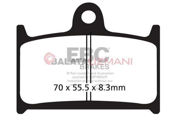 Triumph Speed Triple (EFI 955cc - 6 Bolt Front Disc) (1999-2004) Organik Ön Fren Balatasi EBC FA236*