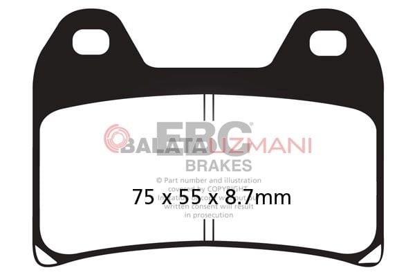 Ducati 620 IE Monster (Ilk Seri) (2002-2005) Organik Ön Fren Balatasi EBC FA244*