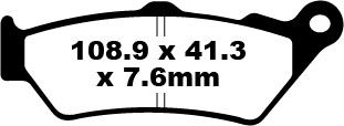 Bmw F650 CS/Scarver K14/0174/0184/Kayisli/17 Döküm Jant) (2000-2003) Ön Yari Sinter Fren Balatasi EBC FA209/2V