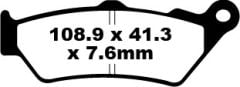 Bmw F650 CS/Scarver K14/0174/0184/Kayisli/17 Döküm Jant) (2000-2003) Ön Yari Sinter Fren Balatasi EBC FA209/2V