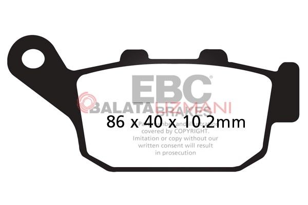 Honda XL 700 V8/V9/VA (Transalp/2 Piston Ön Kaliper/Arka ABS) (2008-2011) Organik Arka Fren Balatasi EBC FA140