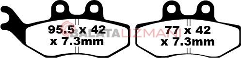 Peugeot Elystar 125/150 (5  front disc) (2006-2007) Karbon Ön Fren Balatasi EBC SFAC194