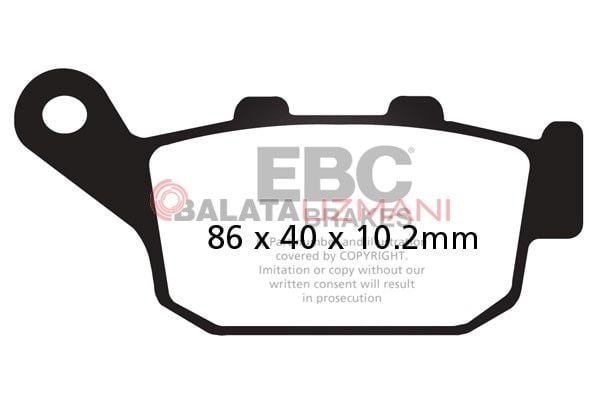 Kawasaki Z 800 ADS/AEF/AFF/AGF (ABS siz) (2013-2016) Organik Arka Fren Balatasi EBC FA140