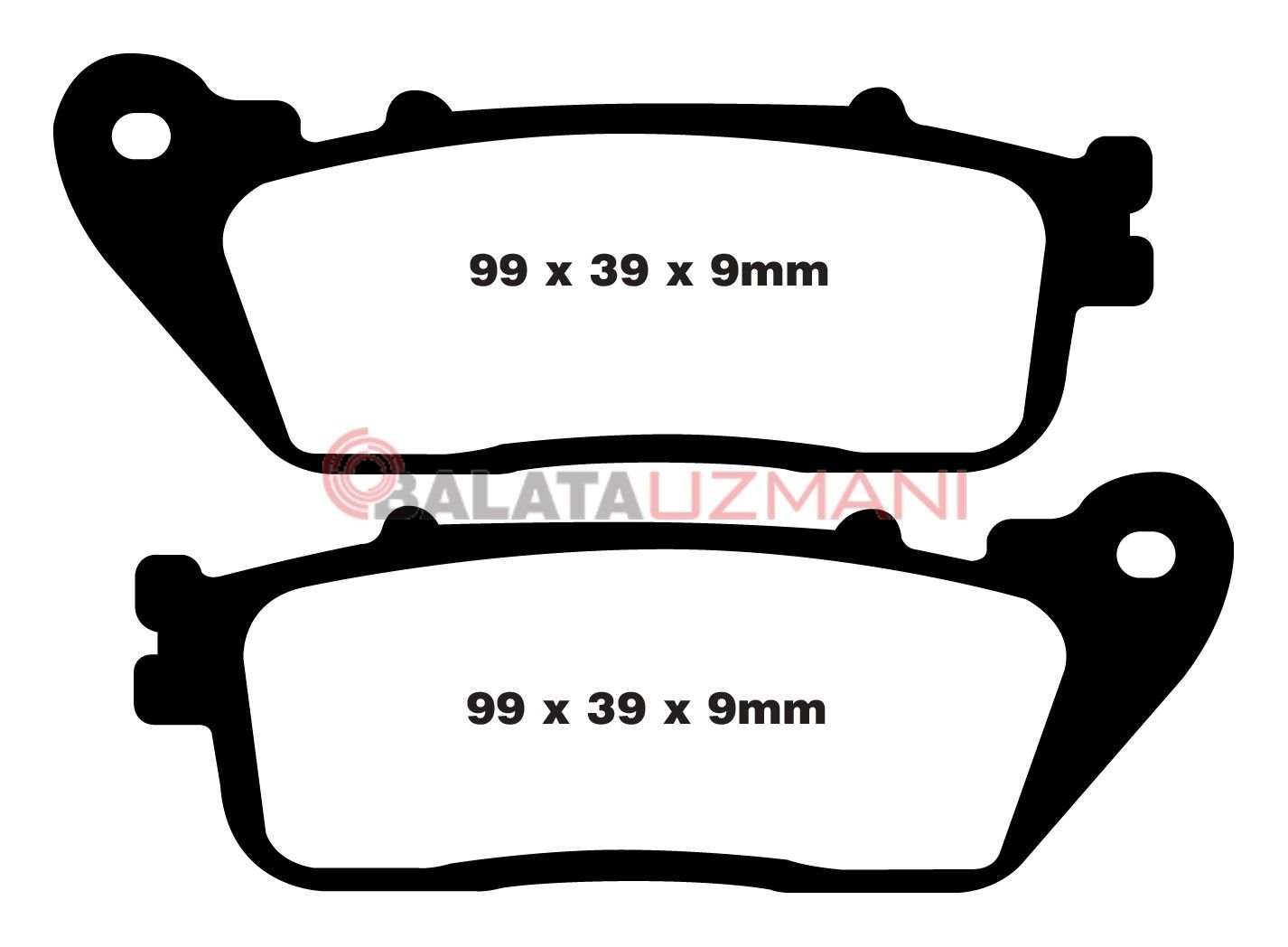 Honda VFR 800 XF/XG (Crossrunner/ABS) (2015-2016) Sinter Arka Fren Balatasi EBC FA488HH