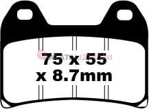 KTM 690 Duke (2 Pin Pad Fixing/Multi Tel Döküm Jant) (2013-2018) Sinter Ön Fren Balatasi EBC FA244HH