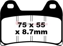 KTM 690 Duke (2 Pin Pad Fixing/Multi Tel Döküm Jant) (2013-2018) Sinter Ön Fren Balatasi EBC FA244HH