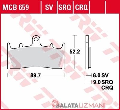 Suzuki GSX 1300 R Hayabusa (1999->2007) Ön Sinter Fren Balatasi TRW MCB659SV*