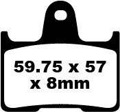 Honda VT 750 C2SA/C2SB Shadow (2010-2012) Arka Sinter Fren Balatasi EBC FA254HH