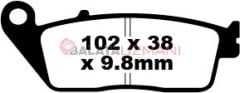 Yamaha YP 250 R X-Max (2PL1) ABS siz (Nissin Front/Brembo Arka Kaliper) (2014-2015) Karbon Ön Fren Balatasi EBC SFAC196