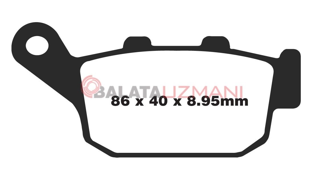 Honda CBR 250 RAB/RAC (ABS Model) (2011-2013) Sinter Arka Fren Balatasi EBC FA496HH