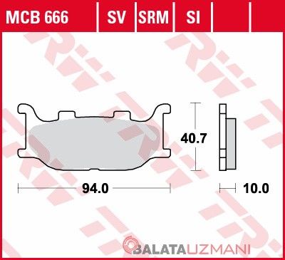 Yamaha XJ6 600 N, NA, S, SA Diversion (2009-> --) Ön Organik Fren Balatasi TRW MCB666*