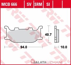 Yamaha FZ6 600 N, NA, S, SA Fazer (2004-> --) Ön Sinter Fren Balatasi TRW MCB666SV*