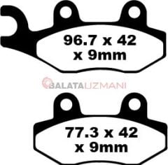 Peugeot Django 150 Heritage (4T/196mm Arka Disk) (2014-2018) Karbon Ön Fren Balatasi EBC SFAC228