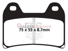 Ducati 696 Monster (2008-2014) Yari Sinter Ön Fren Balatasi EBC FA244V*