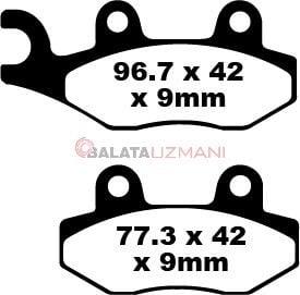 Peugeot Geo 250 (Nissin Kaliper) (2007-2011) Karbon Arka Fren Balatasi EBC SFAC228