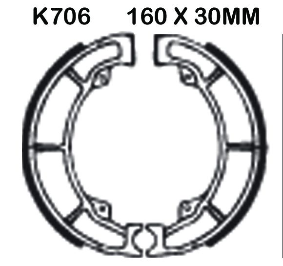 Kawasaki ER-5 (ER 500 A1/A2/A3/A4) (1997-2000) Arka Organik Kevlar Fren Balatasi EBC K706