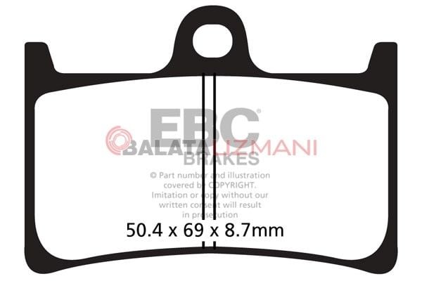 Yamaha MT-09 A (2DR/ABS 847cc/3 Silindir) (2014-2016) Organik Ön Fren Balatasi EBC FA252*