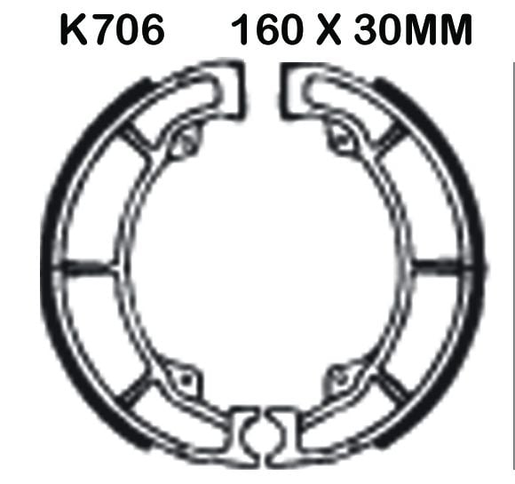 Kawasaki ER-5 (ER 500 C1/C3/C4/C5P) (2001-2007) Arka Organik Kevlar Fren Balatasi EBC K706