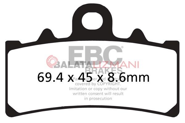 KTM 125 Duke (280mm Ön Disk) (2011-2012) Organik Ön Fren Balatasi EBC FA606