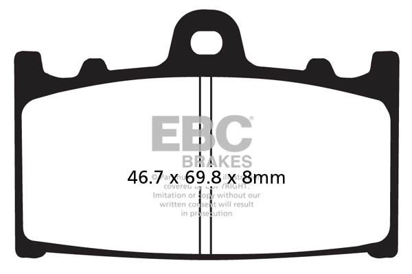 Suzuki GSX 650 FAK8/FAK9/FAL0/FAL1/FAL2(ABSli) (2008-2014) Ön Organik Kevlar Fren Balatasi EBC FA158*